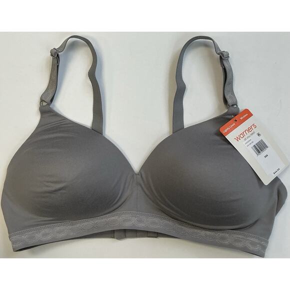 Warners Cloud9 Grey Lightly Line Wireless Bra (WR1269-030) 38B - Picture 1 of 4